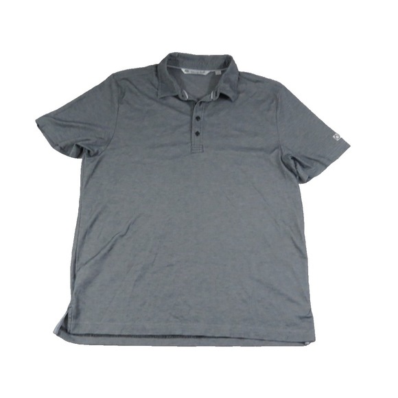 TravisMathew Vitol Polo Shirt Mens XL Gray Pima Cotton Blend Performance Golf
